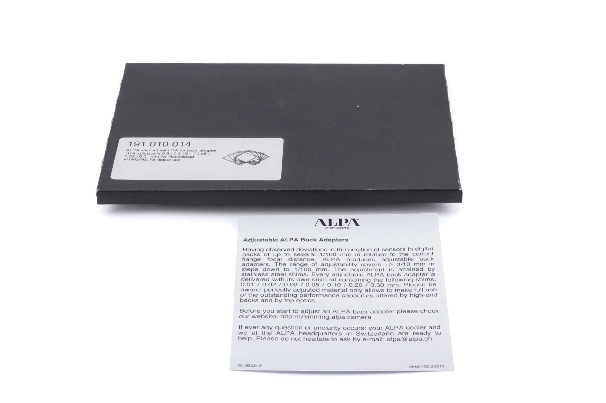 Alpa H1A Shim Kit Set - Image 2
