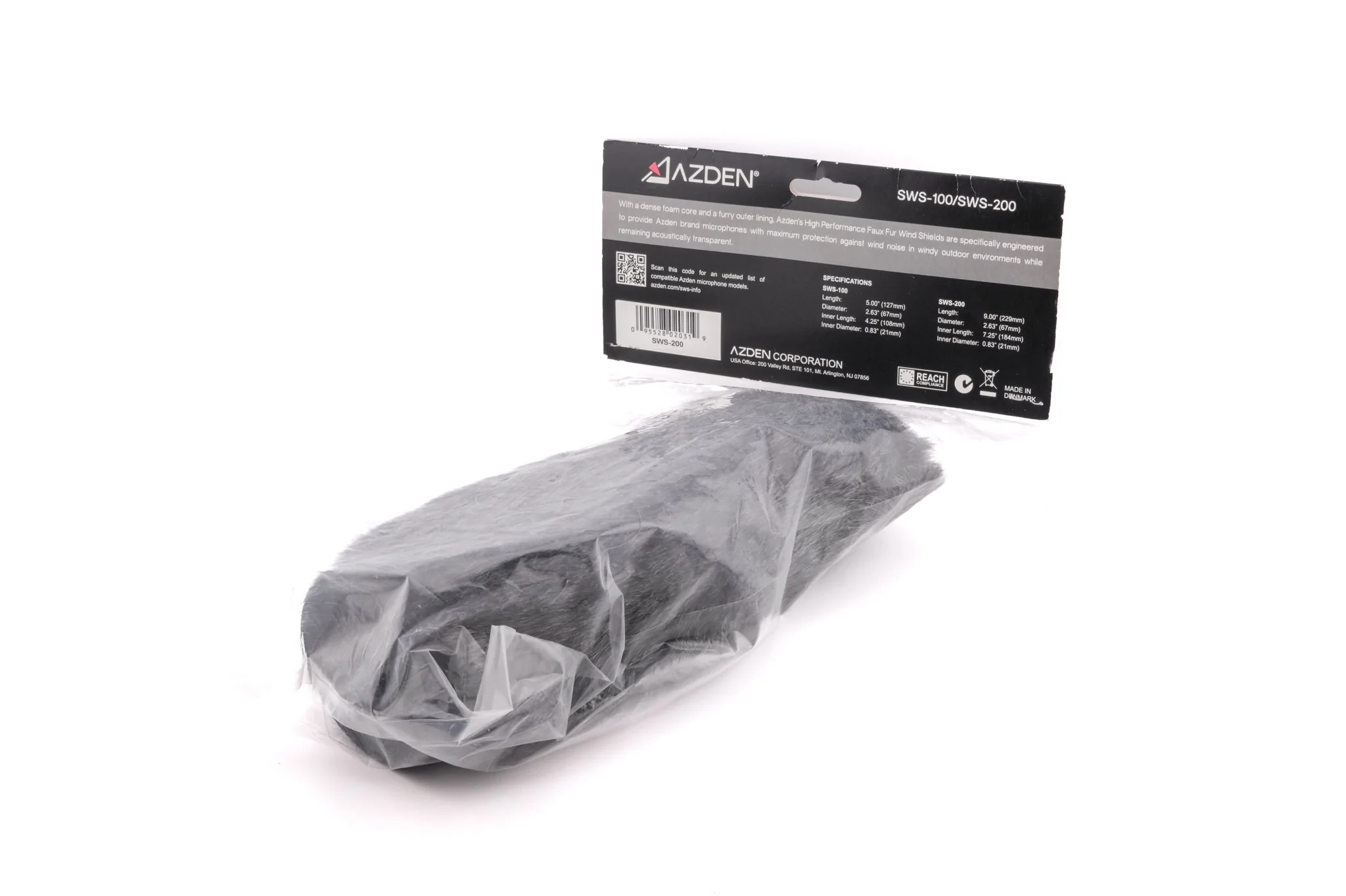 Azden SWS-200 High Performance Faux Fur Wind Shield - Image 2