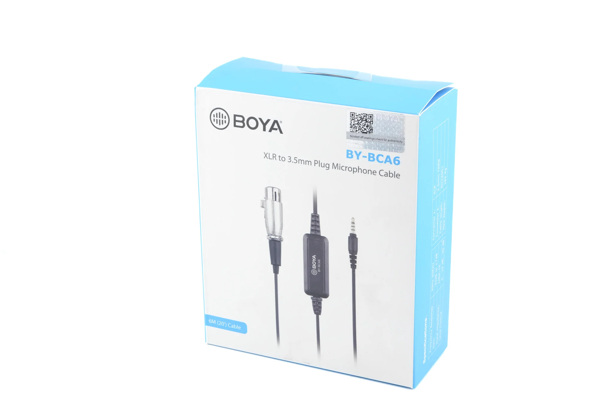 Boya BY-BCA6 XLR To 3.5mm Plug Microphone Cable - Image 3