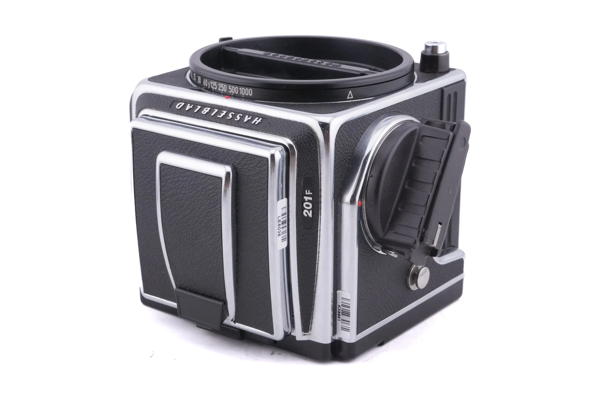 Hasselblad 201F (Silver, 10529) + Waist Level Finder (New / Chrome, 42315) + Acute Matte D Microprism / Split Image Focusing Screen (42215) - Image 5