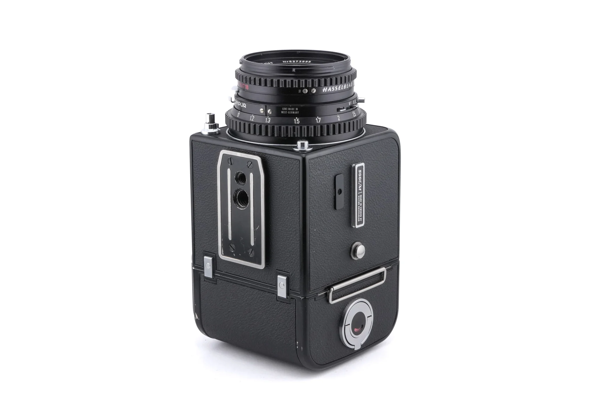 Hasselblad 500C/M (Black, 10170) + Waist Level Finder (Old / Black, 42277) + A12N Film Magazine + 80mm f2.8 Planar T* C (Black, 20028) - Image 6