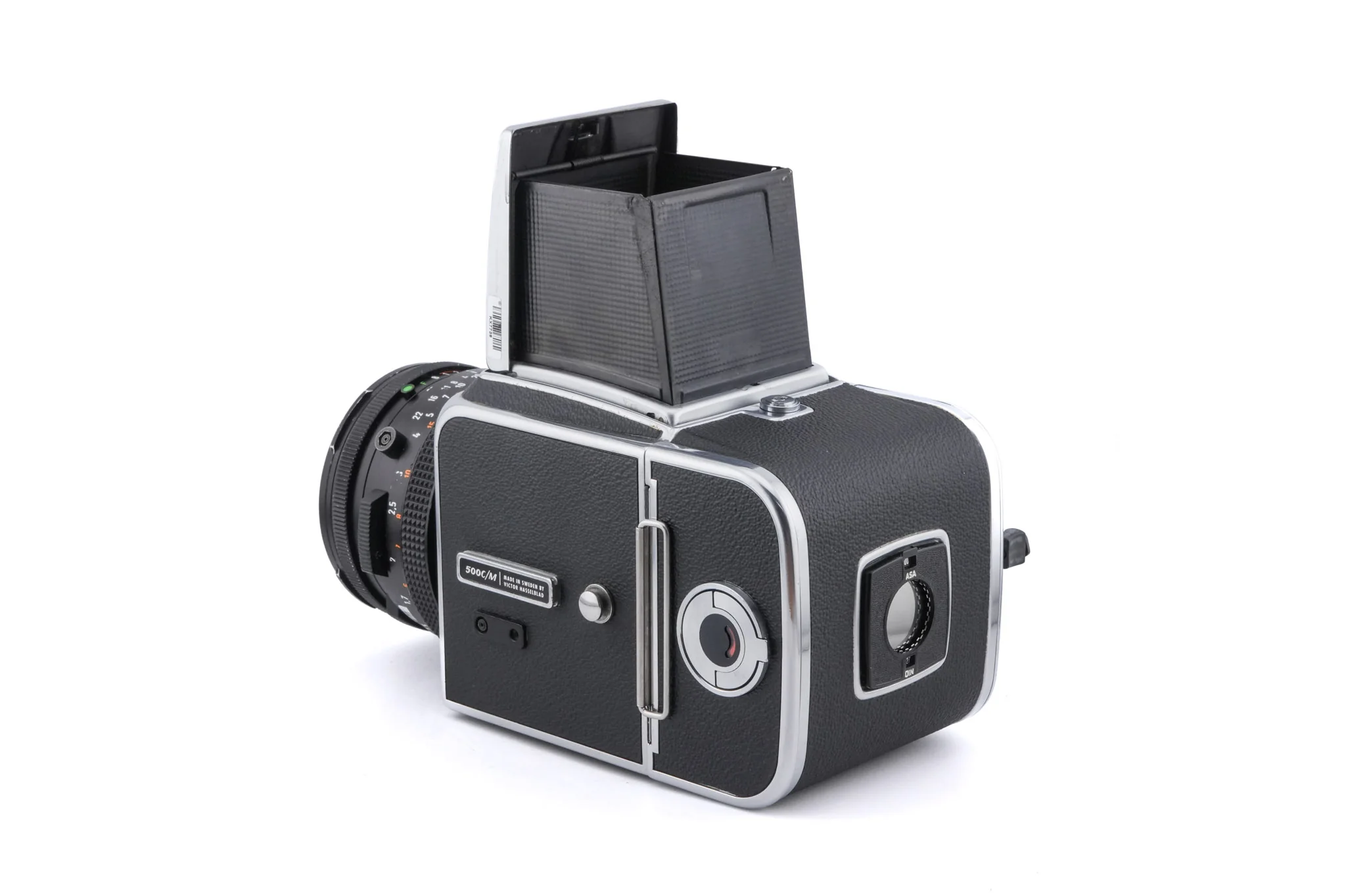 Hasselblad 500C/M (Silver, 10026) + Waist Level Finder (Old / Silver, 42021) + 80mm f2.8 Planar T* CF (20029) + Standard Focusing Screen (42161) + A12 Film Magazine (Silver, 30074) - Image 4