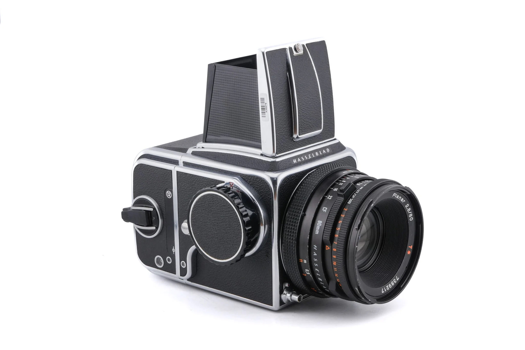 Hasselblad 500C/M (Silver, 10026) + Waist Level Finder (Old / Silver, 42021) + A12 Film Magazine (Silver, 30074) + 80mm f2.8 Planar T* CF (20029) + Standard Focusing Screen (42161) - Image 2