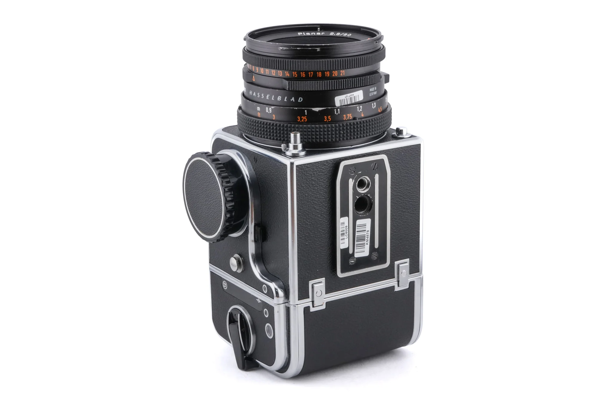 Hasselblad 500C/M (Silver, 10026) + Waist Level Finder (Old / Silver, 42021) + A12 Film Magazine (Silver, 30074) + 80mm f2.8 Planar T* CF (20029) + Standard Focusing Screen (42161) - Image 5