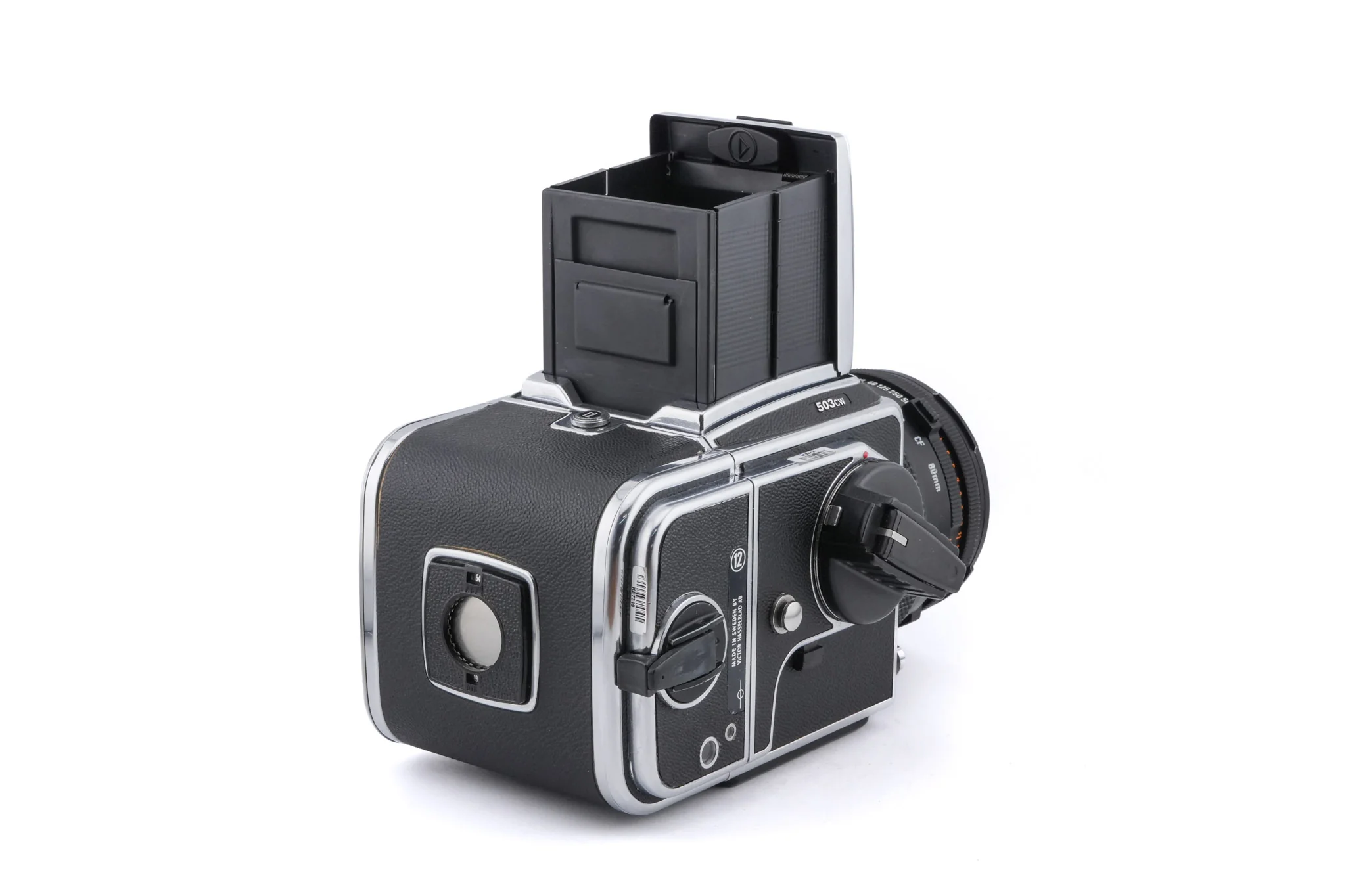 Hasselblad 503CW (Silver, 10243) + Waist Level Finder (New / Chrome, 42315) + A12N Film Magazine + Acute Matte D Standard Focusing Screen (42204) + 80mm f2.8 Planar T* CF (20029) - Image 3