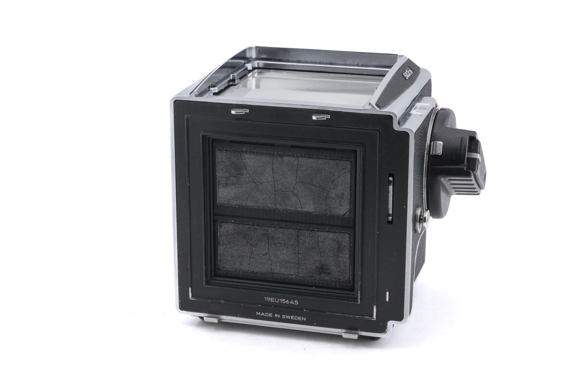 Hasselblad 503CW (Silver, 10243) + Waist Level Finder (New / Chrome, 42315) + A12N Film Magazine + Acute Matte D Standard Focusing Screen (42204) + 80mm f2.8 Planar T* CF (20029) - Image 7