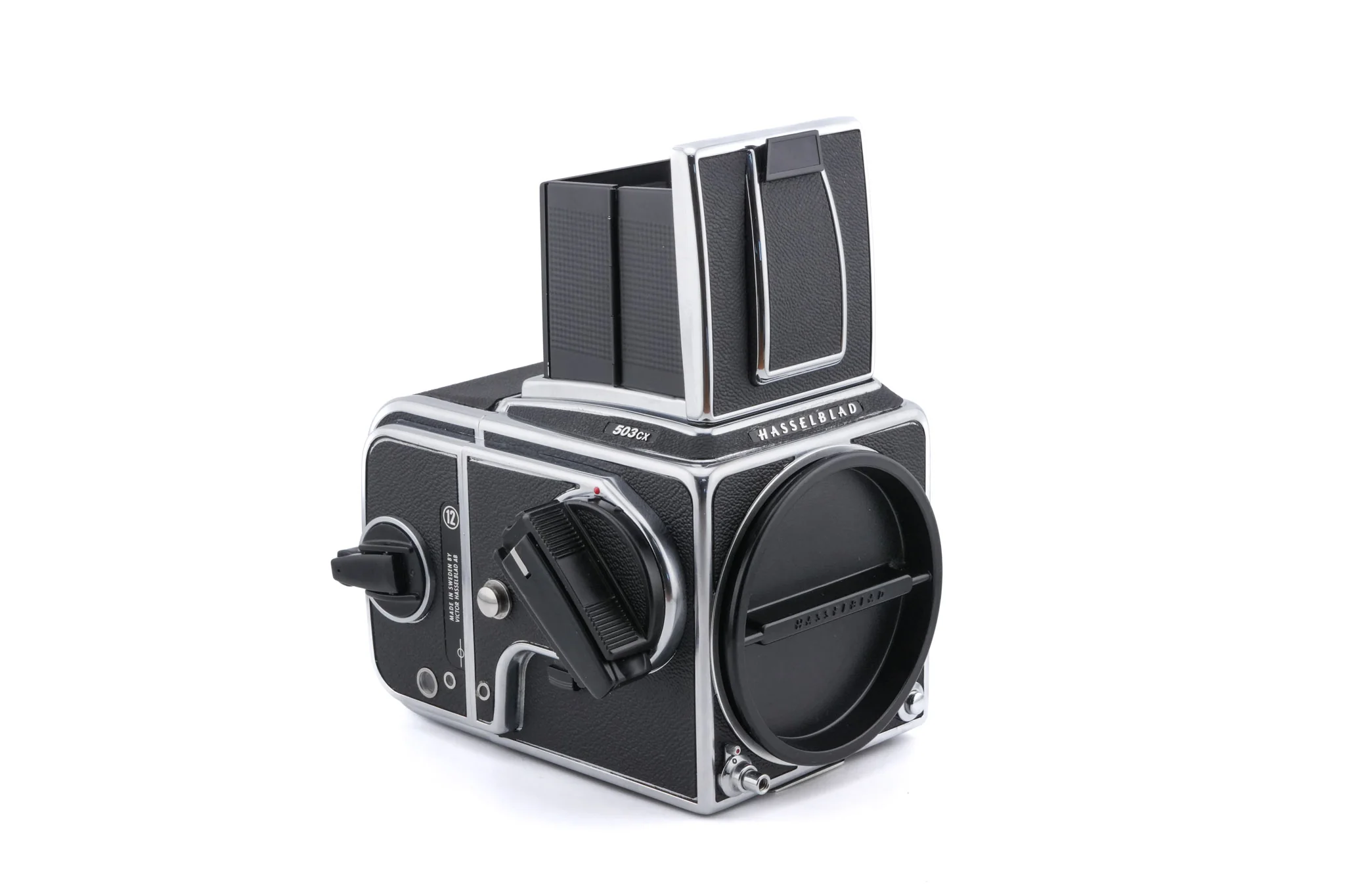 Hasselblad 503CX (Silver, 10026) + A12N Film Magazine + Waist Level Finder (New / Chrome, 42315) + Acute Matte Focusing Screen (42165) - Image 2