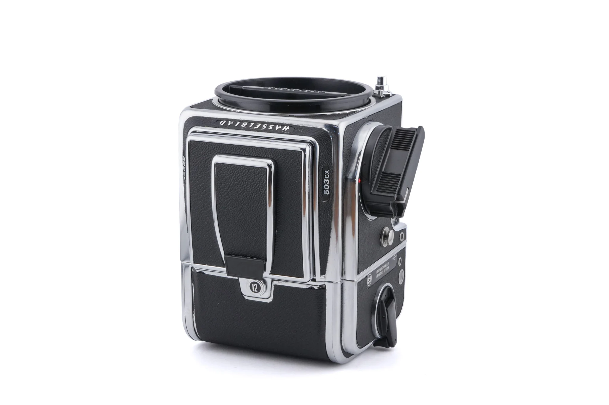 Hasselblad 503CX (Silver, 10026) + A12N Film Magazine + Waist Level Finder (New / Chrome, 42315) + Acute Matte Focusing Screen (42165) - Image 6