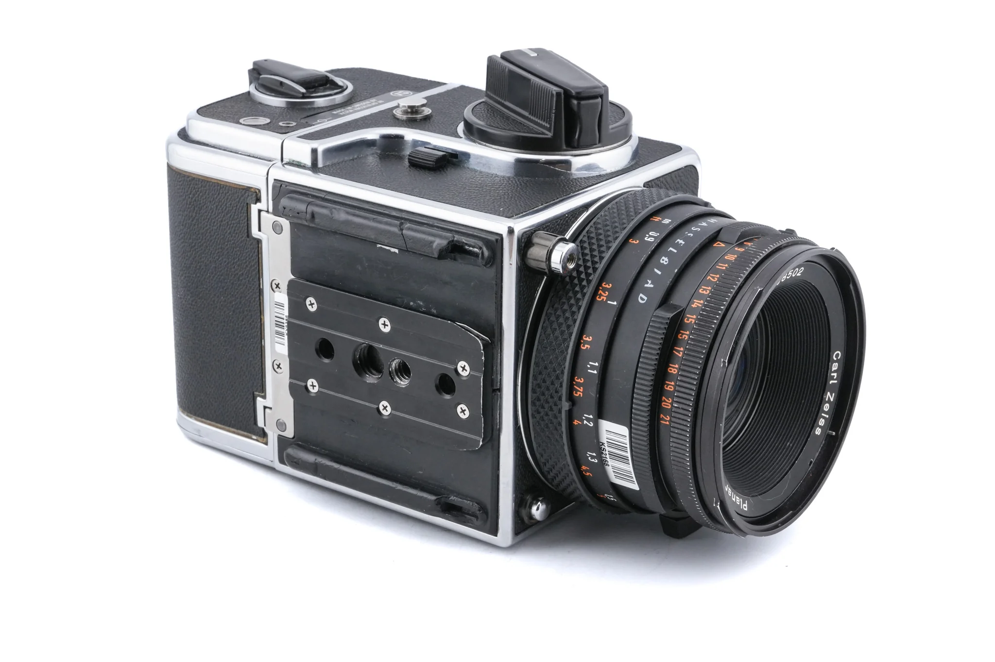 Hasselblad 503CXi (Silver, 10026) + A12N Film Magazine + Waist Level Finder (New / Chrome, 42315) + 80mm f2.8 Planar T* CF (20029) + Acute Matte D Microprism / Split Image Focusing Screen (42215) - Image 6