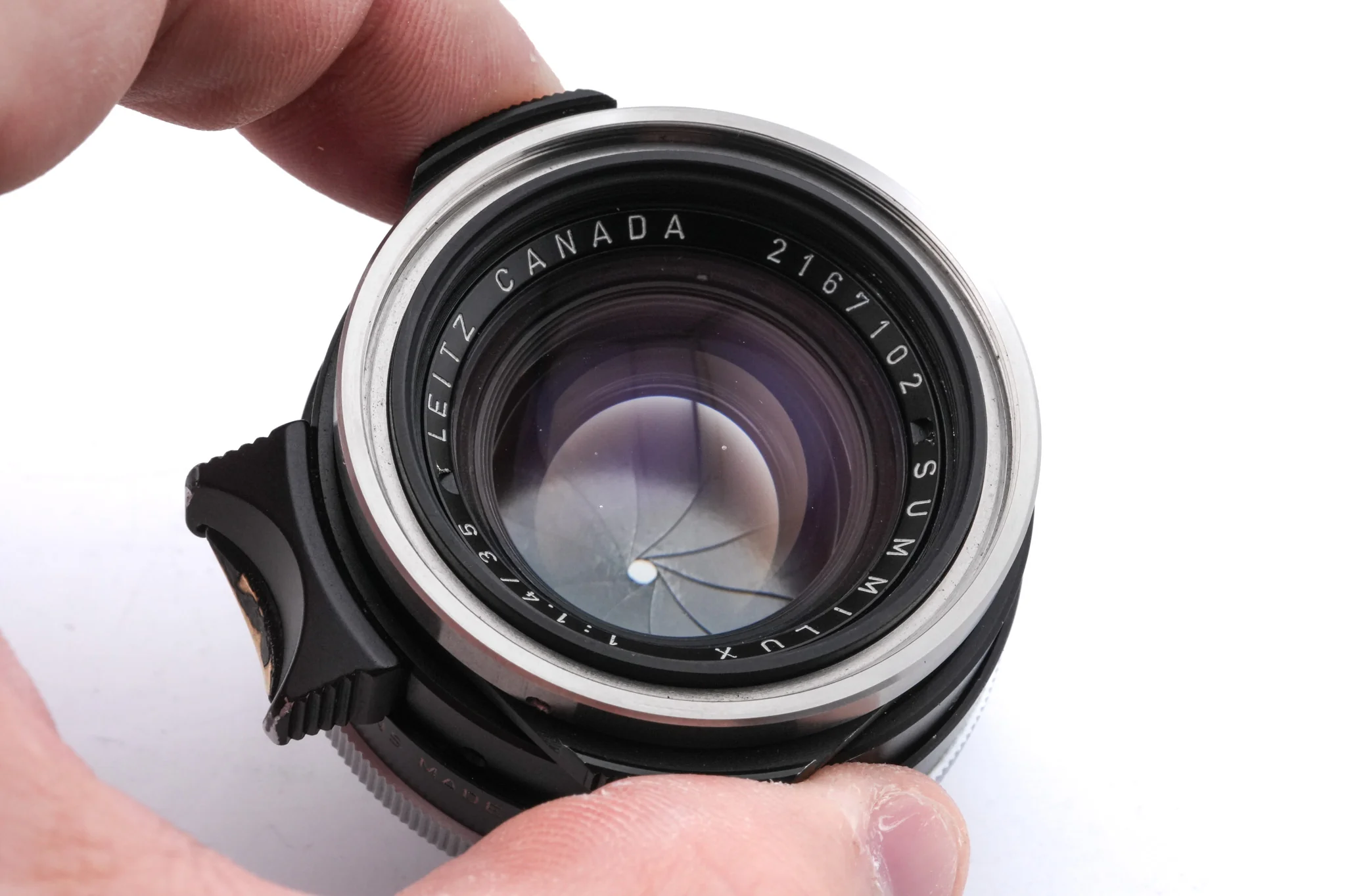 Leica 35mm f1.4 Summilux (Type I, Steel Rim) (Black, 11869) - Image 6
