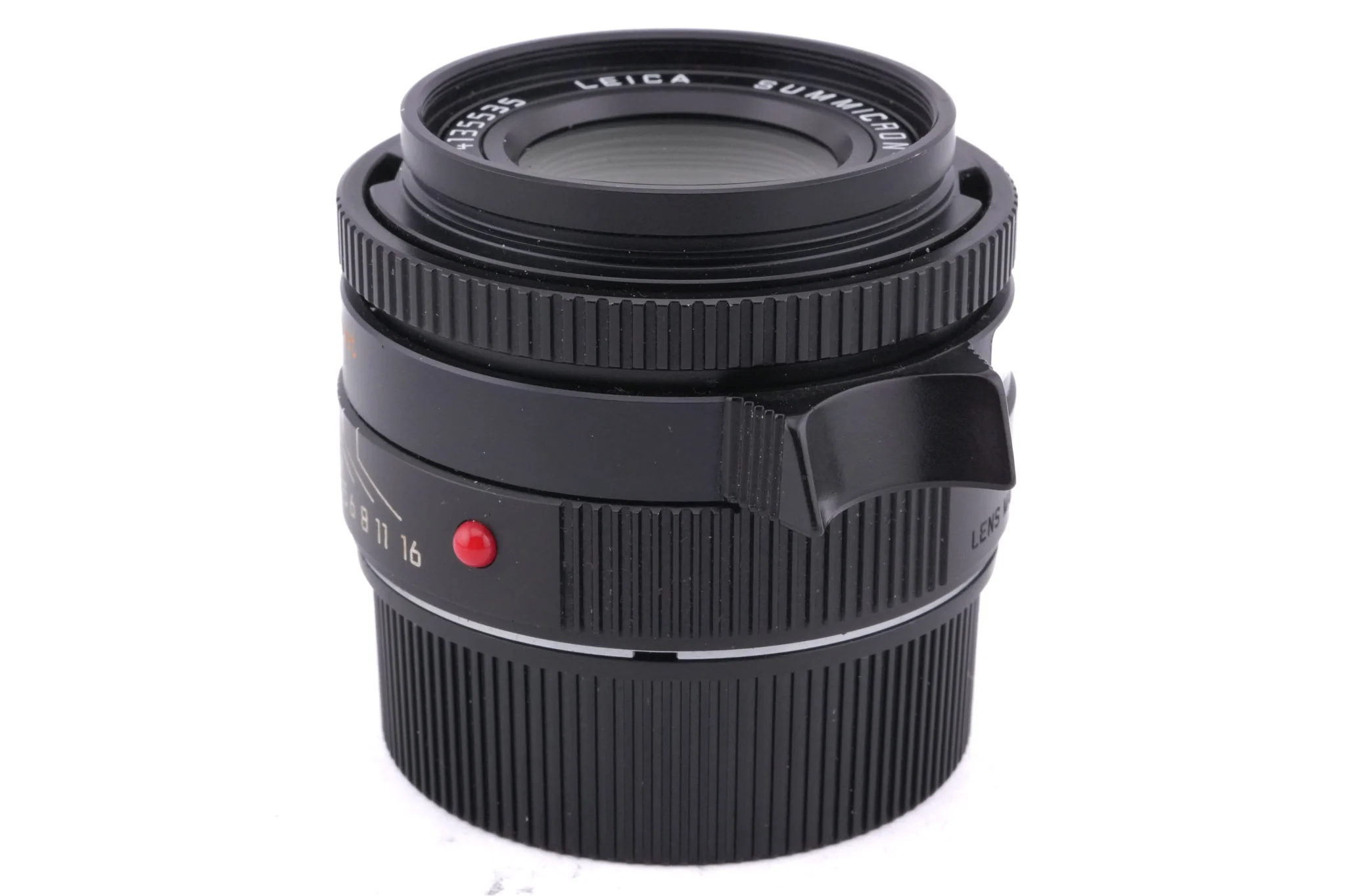 Leica 35mm f2 Summicron-M ASPH. (Type I) (Black, 11879) + Lens Hood (35mm f2 ASPH.) (A42) (12526) - Image 2