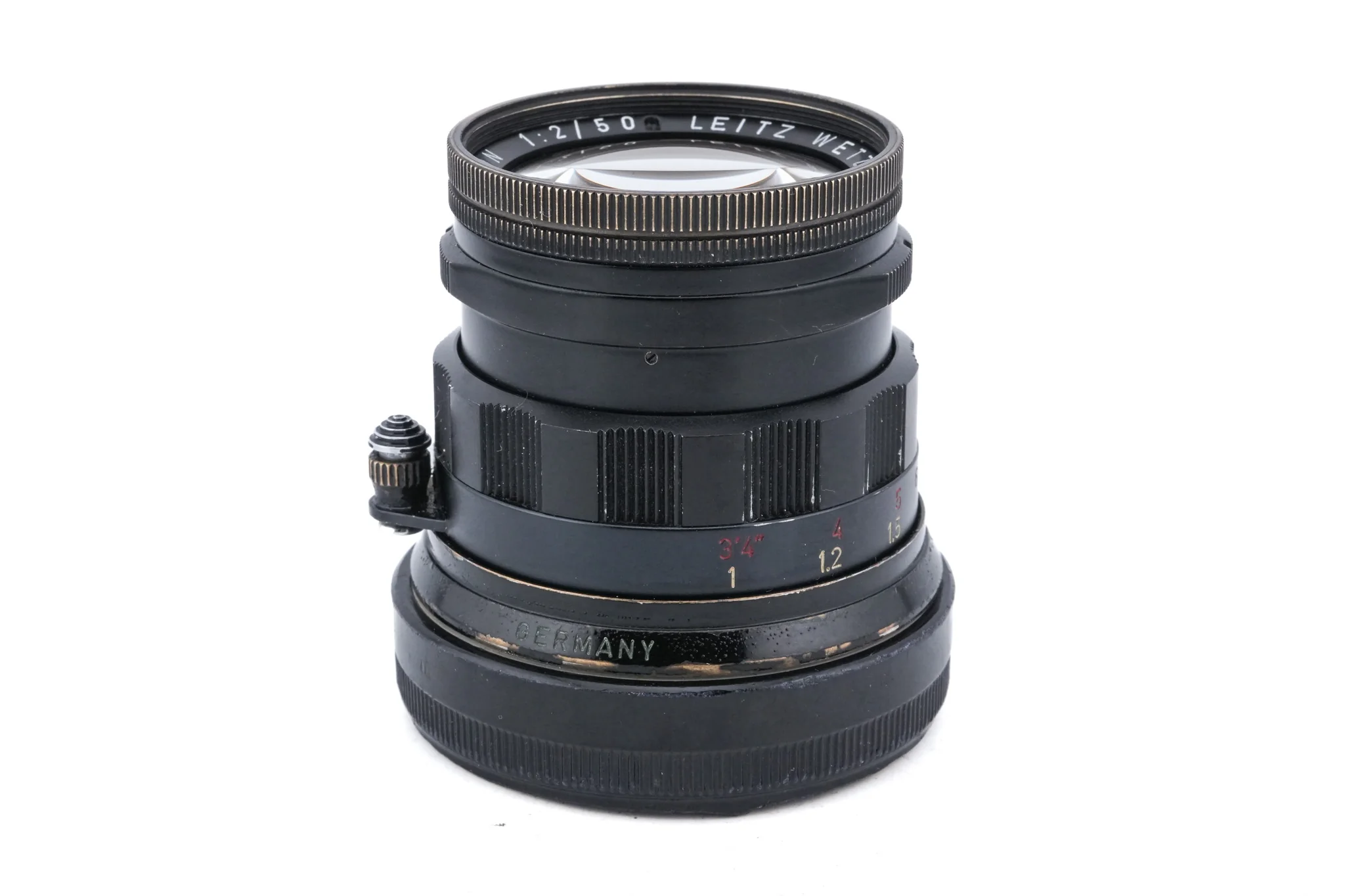 Leica 50mm f2 Summicron (Type II) (Black Paint, 11117) + Lens Hood (35/50mm f2-3.5) (IROOA / 12571) - Image 3