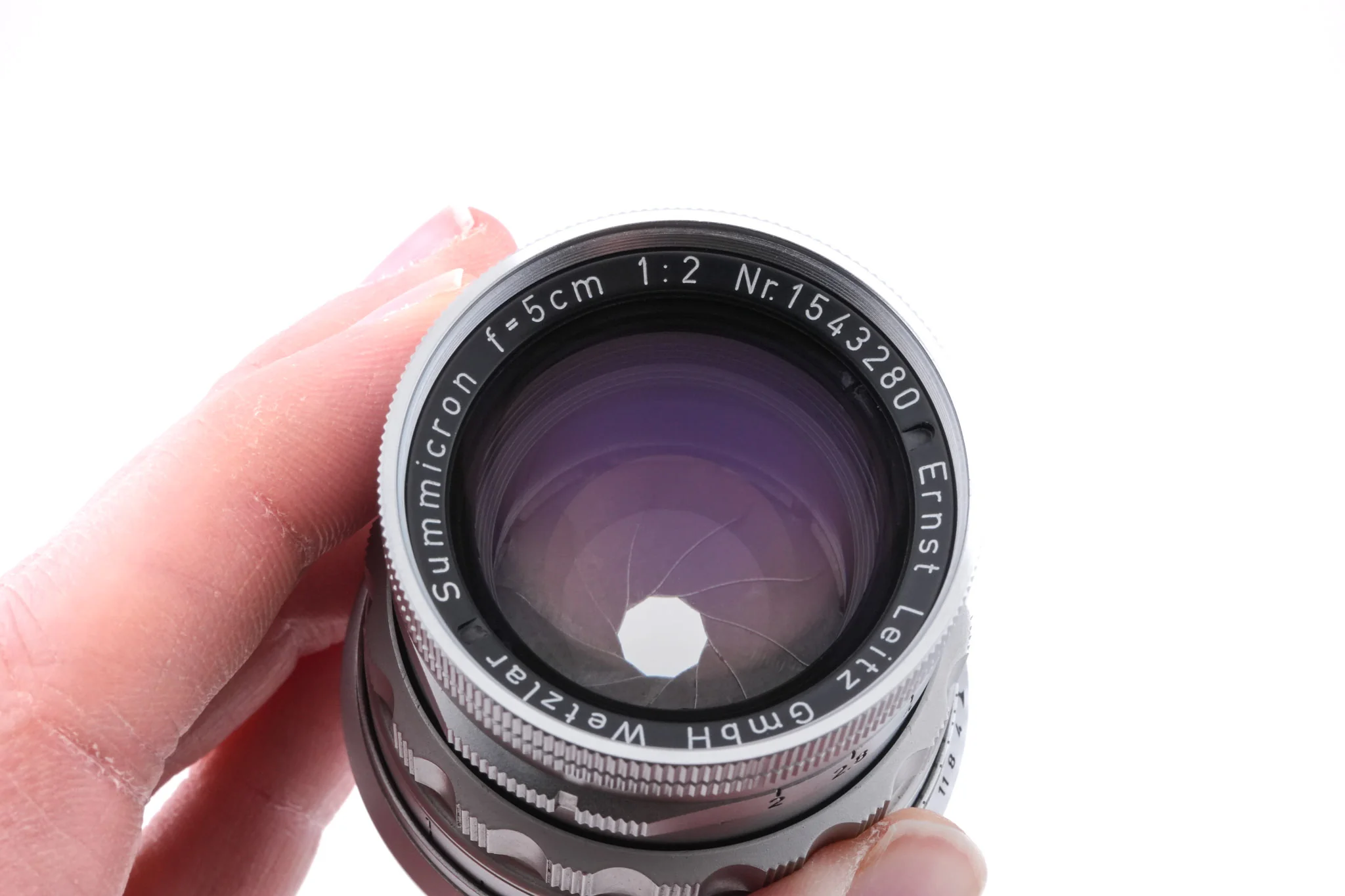 Leica 50mm f2 Summicron (Type II) (Silver, SOOIC-MS / SOSIC / 11118 / 11618 / 11818) - Image 5