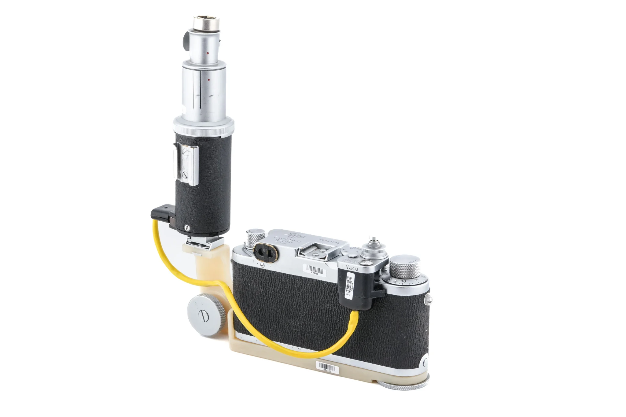 Leica IIc + Flash Unit (CEYOO) + Synchronized Shutter Release (VACU) + Flash Bracket (CTOOM) - Image 2