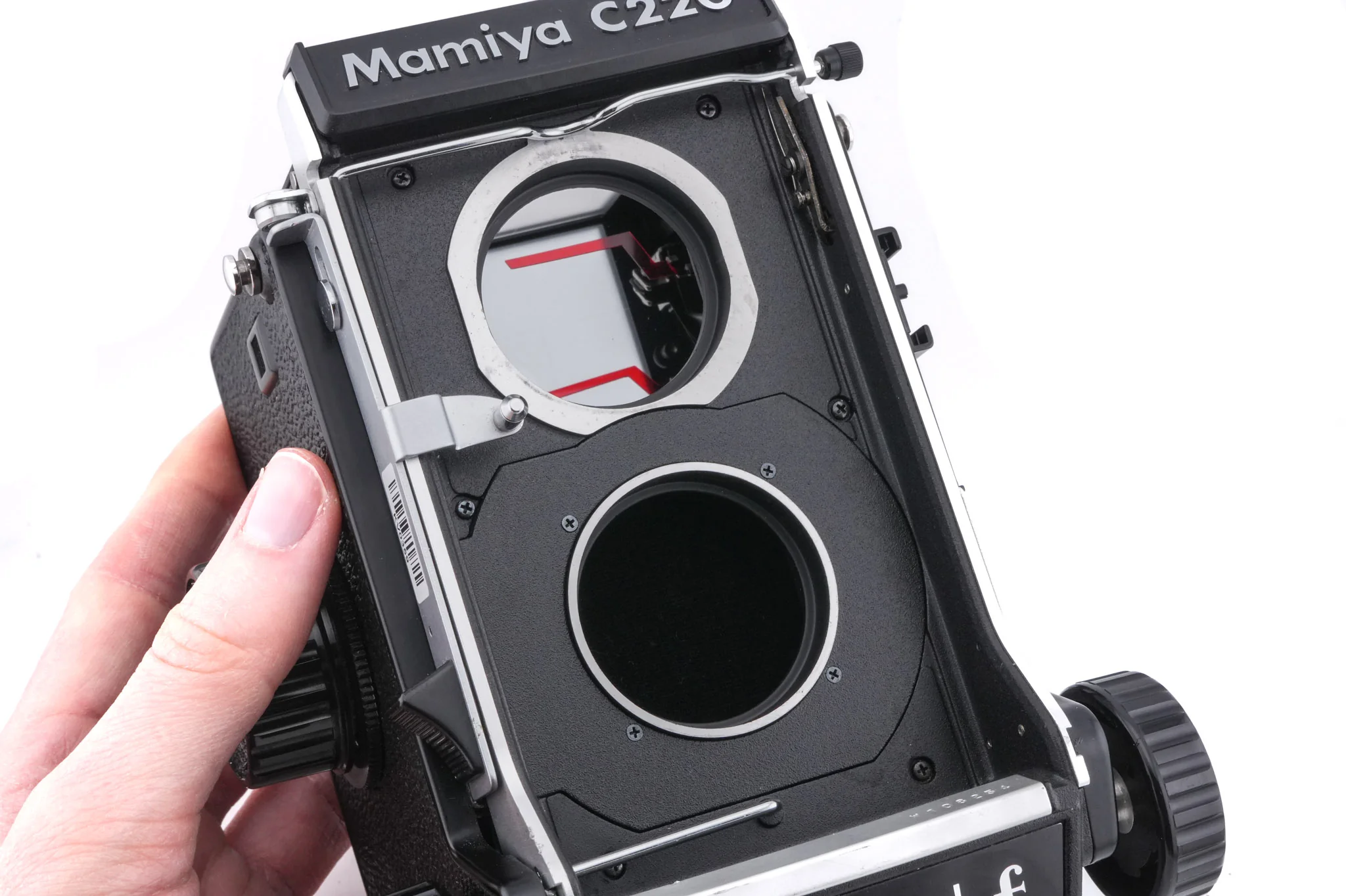 Mamiya C220 F + Waist Level Finder (New Version) + 80mm f2.8 Sekor (Blue Dot) - Image 8