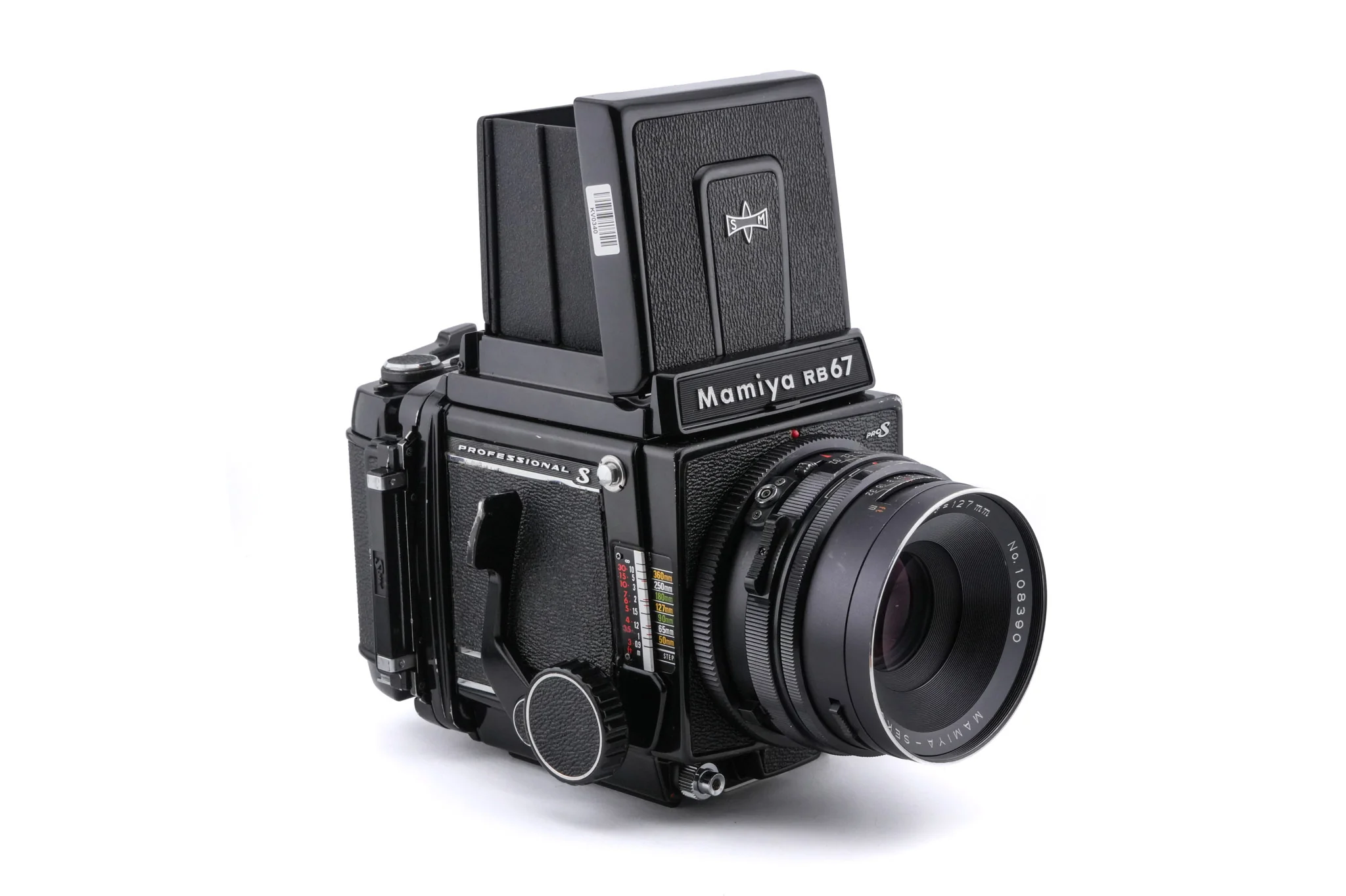 Mamiya RB67 Pro-S + Waist Level Finder + 127mm f3.8 Sekor C + 120 6x7 Pro-S Roll Film Holder - Image 2
