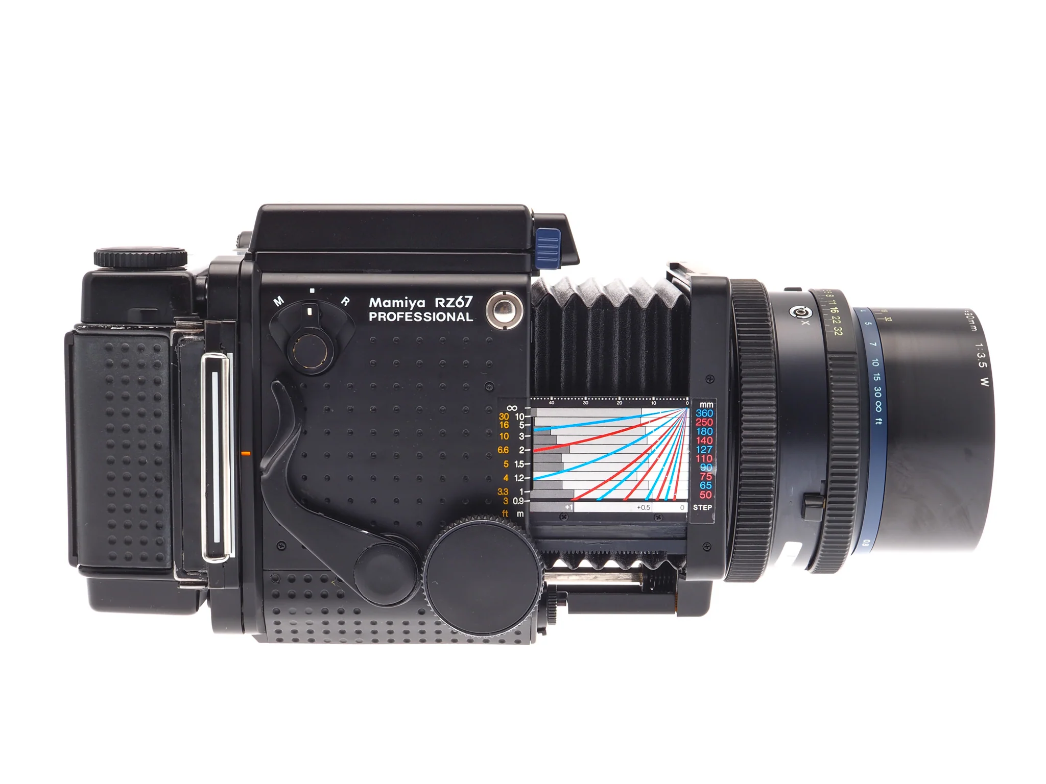 Mamiya RZ67 Professional + 90mm f3.5 Sekor Z W + 120 6x7 Roll Film Holder Professional + Waist Level Finder - Image 3