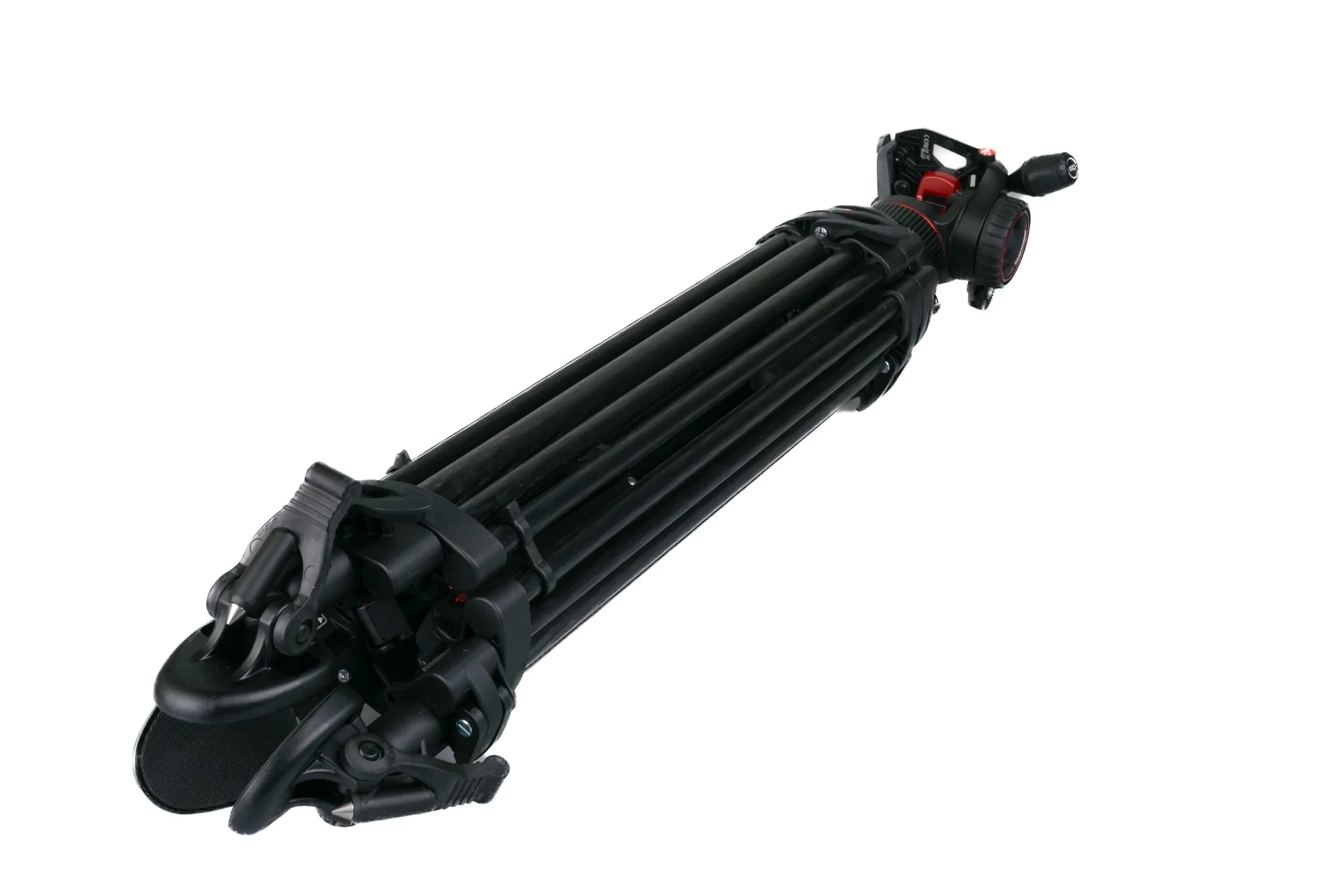 Manfrotto Carbon Twin Leg Video Tripod (MVTTWINMC) + Nitrotech N12 Fluid Video Head (MVHN12AH) - Image 2