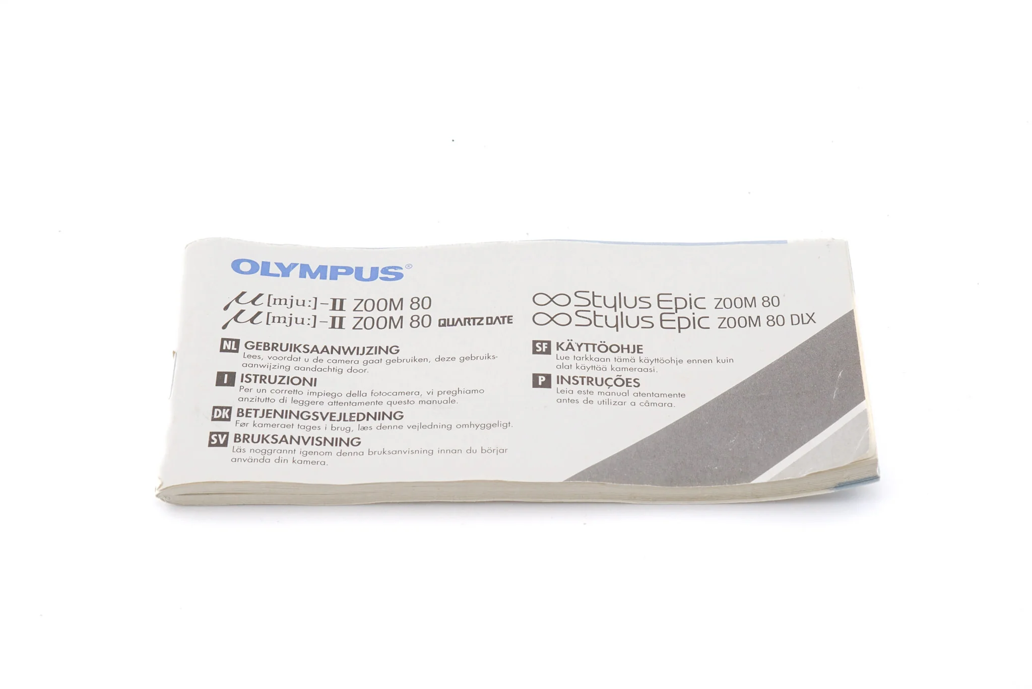 Olympus Mju-II Zoom 80 / Zoom 80 Quartz Date Instructions