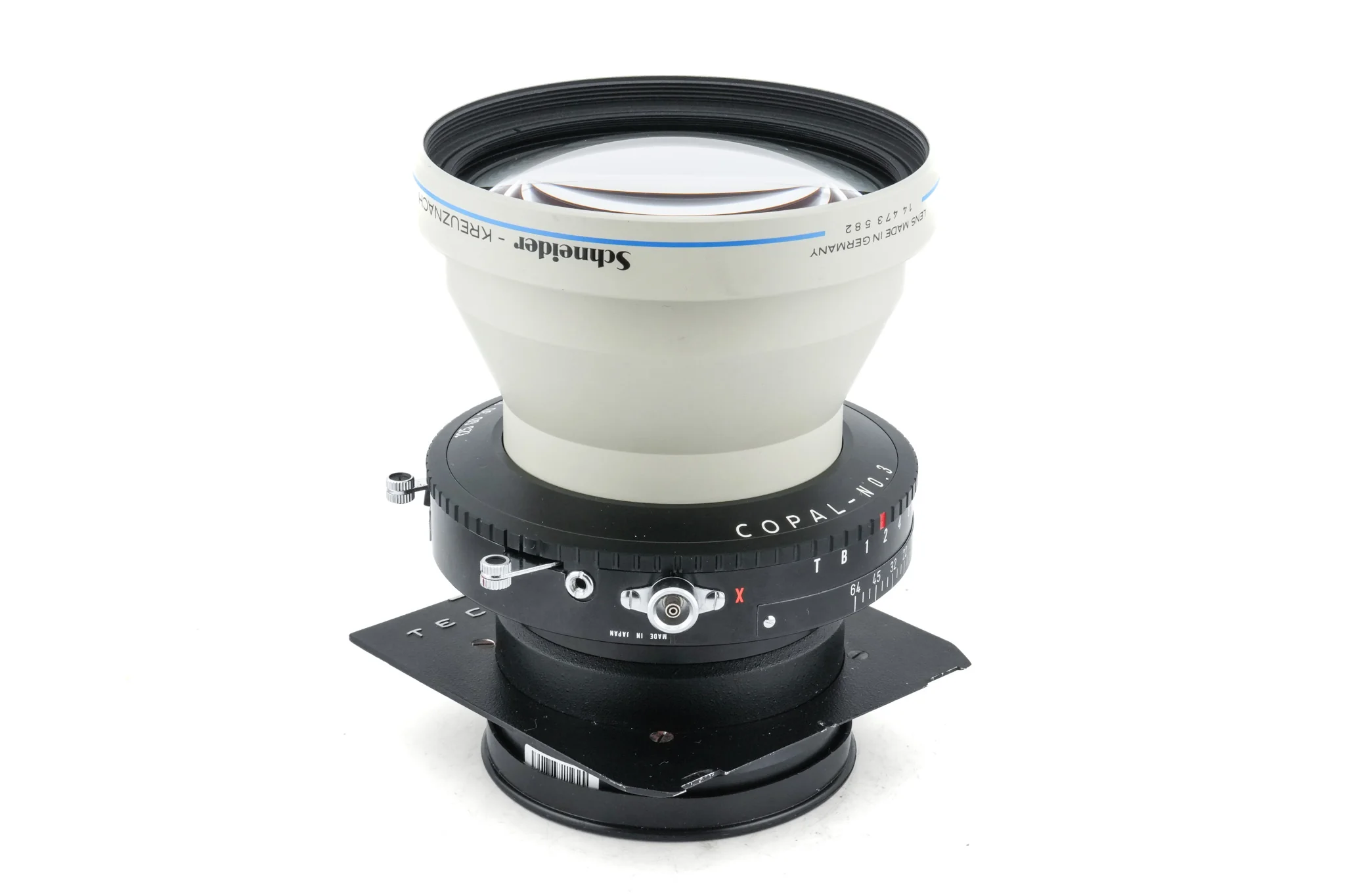 Schneider-Kreuznach 400mm f5.6 APO-Tele-Xenar MC (Shutter) + 99 x 96 mm Technika/Wista Top Hat Lens Board (Copal #3) - Image 2