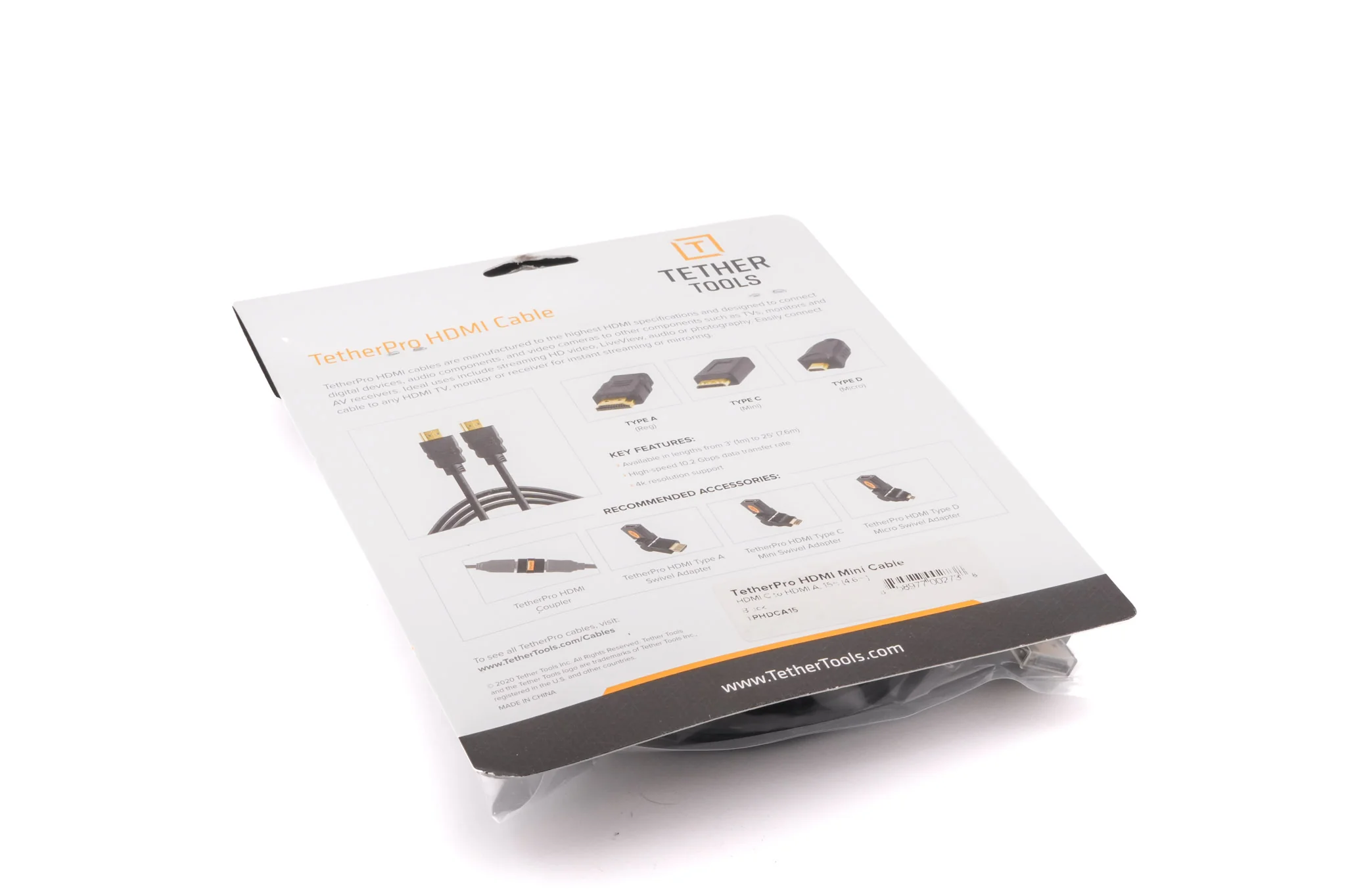 Tether Tools 4.6m TetherPro HDMI C to HDMI A Cable - Image 2